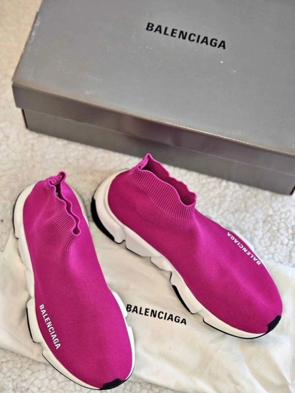 Balenciaga Women’s Speed Trainer in Fuchsia
